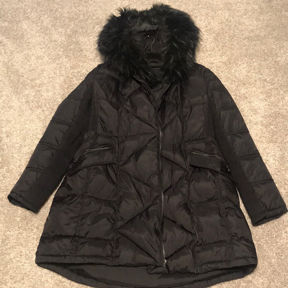 French Connection Faux-Fur-Collar Puffer Jacket - Picture 5 of 6